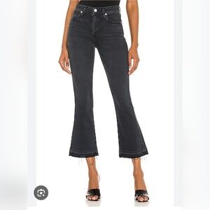 Le Jean Bella Crop Flare Gray Jeans Size 29